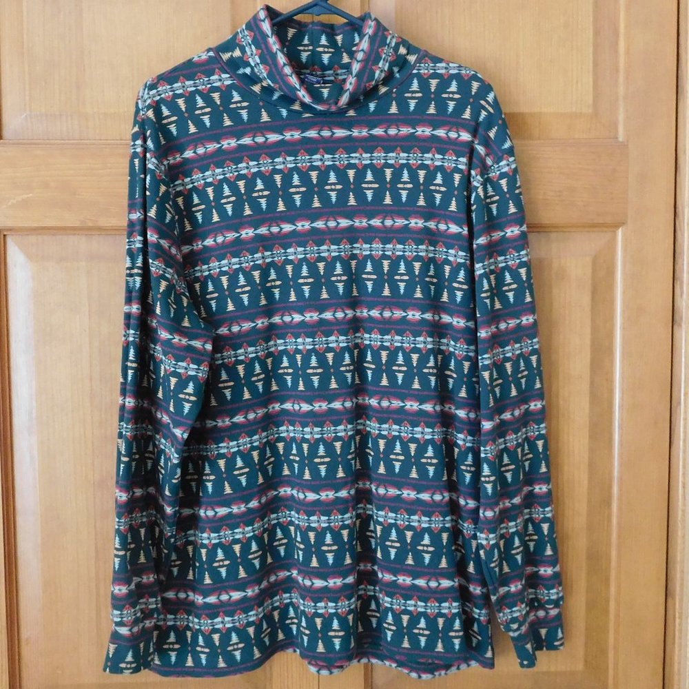 Lands End 100% cotton women's turtleneck size L